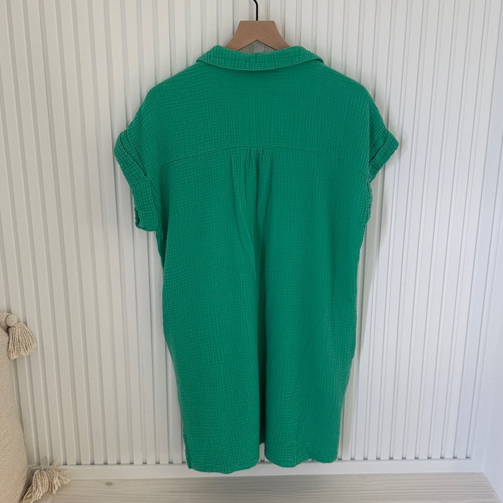 Coastal Comfort Muslin Cotton Mini Dress View 6